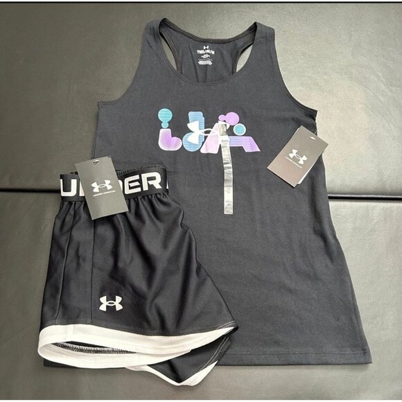 NWT Under Armour Athletic Set Girls Youth Size Medium - Picture 1 of 4